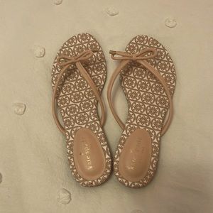 Kate Spade bow sandals in blush